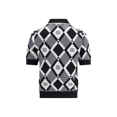 Dolce & Gabbana Multicolor Fleece Wool Polo Shirt