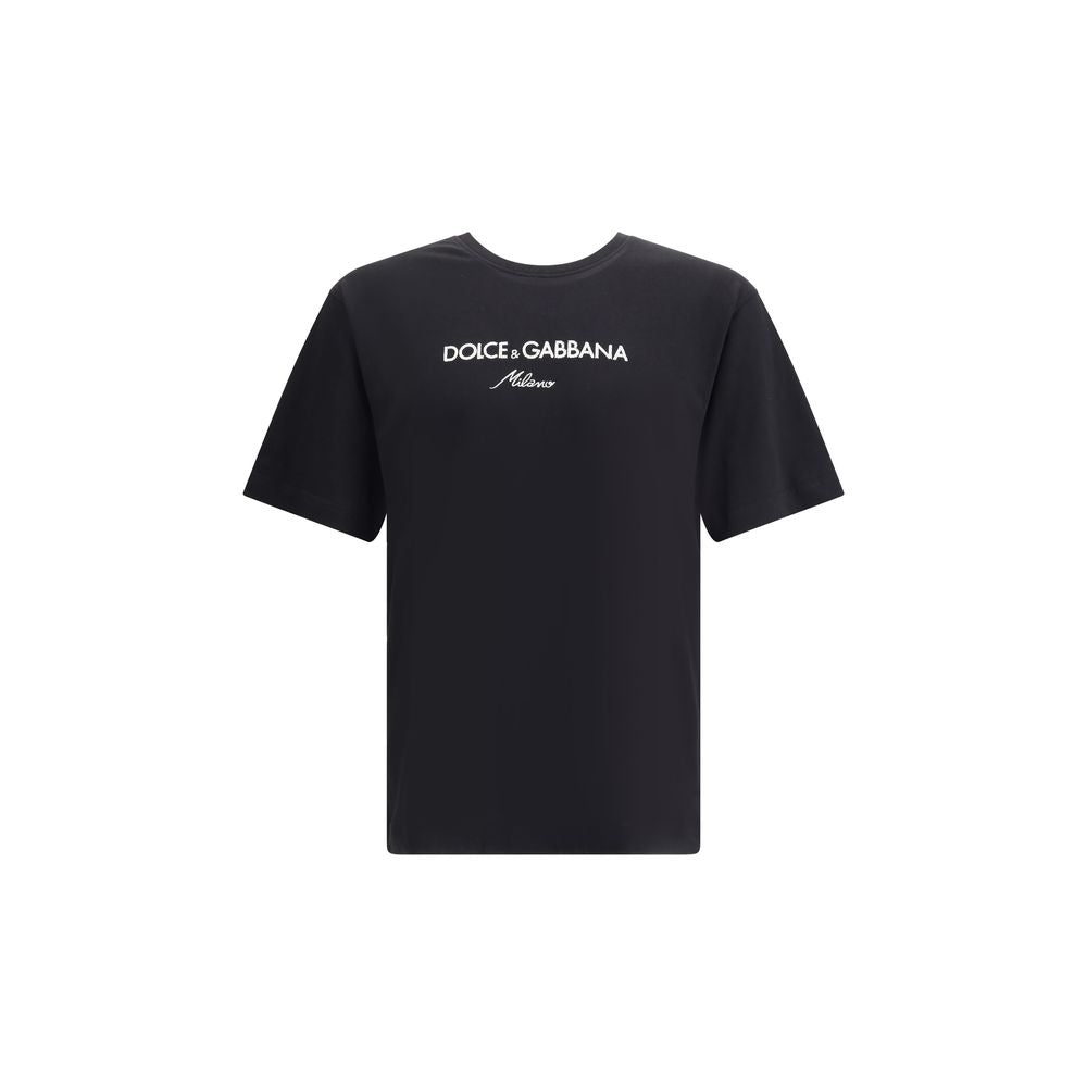 Dolce &amp; Gabbana Schwarzes Baumwoll-T-Shirt