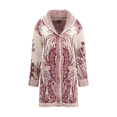 Etro Mehrfarbige Wollstrickjacke