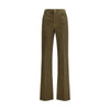 Saint Laurent Bicolor Cotton Casual Pants