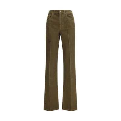 Saint Laurent Bicolor Cotton Casual Pants