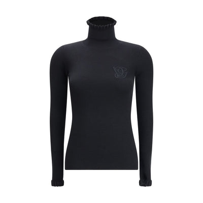 Valentino Black Fleece Wool Sweatshirt