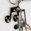 Dolce & Gabbana Silver Musical Note Key Holder Keychain Bag Charm Keyring