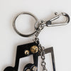 Dolce & Gabbana Silver Musical Note Key Holder Keychain Bag Charm Keyring