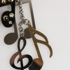 Dolce & Gabbana Silver Musical Note Key Holder Keychain Bag Charm Keyring