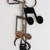 Dolce & Gabbana Silver Musical Note Key Holder Keychain Bag Charm Keyring