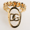 Dolce &amp; Gabbana Goldfarbener Messingring mit ovalem DG-Logo, verstellbar