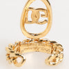Dolce &amp; Gabbana Goldfarbener Messingring mit ovalem DG-Logo, verstellbar
