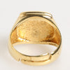Dolce & Gabbana Gold Tone Enamel Brass Signet DG Logo Adjustable Ring