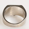 Dolce & Gabbana Silver Tone Pyramid DG Logo Real Brass Ring