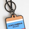 Dolce & Gabbana Multicolor DG Rubber Logo Silver Men's Keychain Keyring