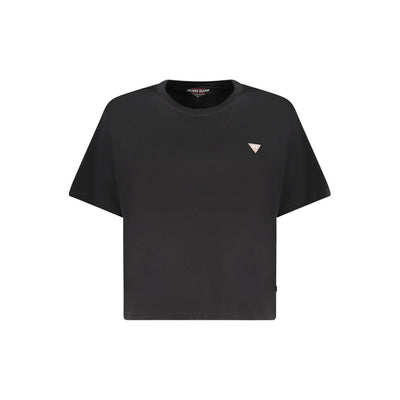 Guess Jeans Black Cotton Women T-Shirt