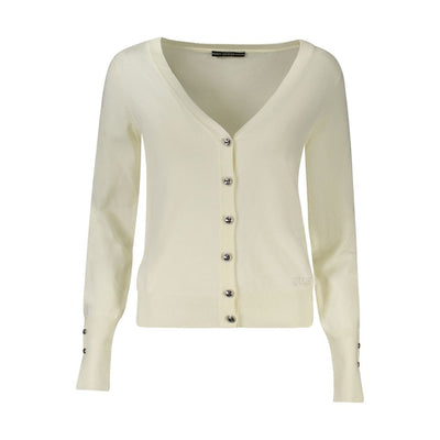 Guess Jeans Bianco Viscosa Womens Cardigan