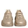 Dolce & Gabbana Gold Leather Daymaster Women Sneaker Shoes