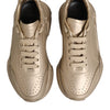 Dolce & Gabbana Gold Leather Daymaster Women Sneaker Shoes