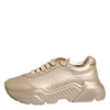 Dolce & Gabbana Gold Leather Daymaster Women Sneaker Shoes