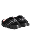 Dolce & Gabbana Black Grey Slip On Sorrento Sneakers Shoes