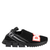 Dolce & Gabbana Black Grey Slip On Sorrento Sneakers Shoes