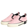 Dolce & Gabbana Pink Quilted Nylon Slip-On Sneaker Shoes