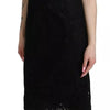 Dolce & Gabbana Black Floral Lace Sheath Knee Length Dress