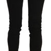 John Galliano Black Mid Waist Slim Fit Skinny Denim Casual Pants Jeans