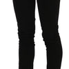 John Galliano Black Mid Waist Slim Fit Skinny Denim Casual Pants Jeans