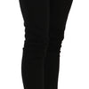 John Galliano Black Mid Waist Slim Fit Skinny Denim Casual Pants Jeans