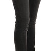 John Galliano Schwarze, gewaschene, figurbetonte Skinny-Jeans mit niedrigem Bund. 