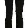 John Galliano Schwarze, tiefsitzende, schmal geschnittene Skinny-Jeans aus Denim, Freizeithose 