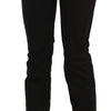 John Galliano Schwarze, tiefsitzende, schmal geschnittene Skinny-Jeans aus Denim, Freizeithose 
