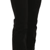 John Galliano Schwarze, tiefsitzende, schmal geschnittene Skinny-Jeans aus Denim, Freizeithose 