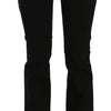 John Galliano Schwarze, tiefsitzende, schmal geschnittene Skinny-Jeans aus Denim, Freizeithose 