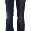 John Galliano Blue Washed Mid Waist Flared Denim Casual Pants Jeans