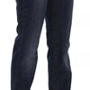 John Galliano Blue Washed Mid Waist Flared Denim Casual Pants Jeans