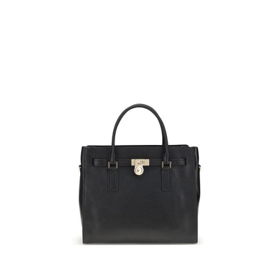 Michael Kors Black Calf Leather Bos Taurus Shoulder Bag
