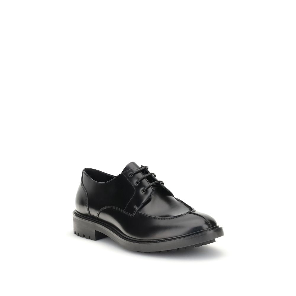 Saint Laurent Bos Taurus Oxfords und Derbys aus schwarzem Kalbsleder