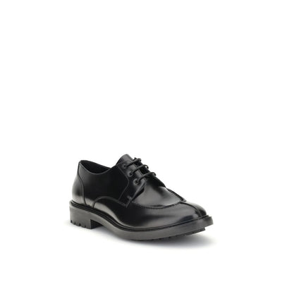 Saint Laurent Bos Taurus Oxfords und Derbys aus schwarzem Kalbsleder