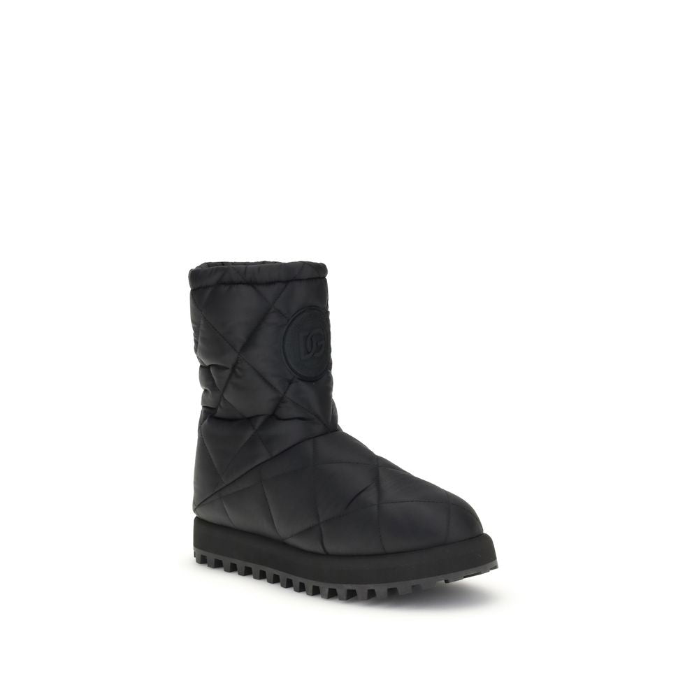 Dolce &amp; Gabbana Schwarze Polyamid-Stiefel