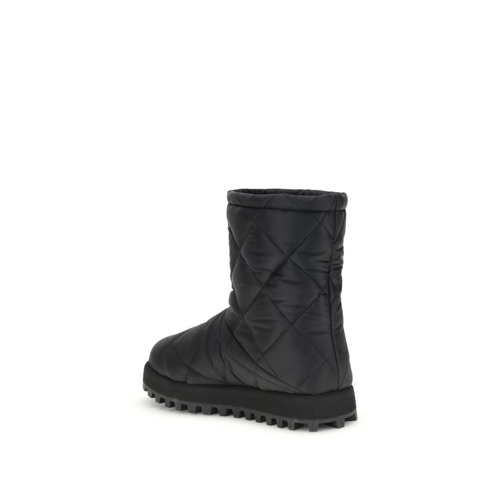 Dolce &amp; Gabbana Schwarze Polyamid-Stiefel