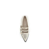PINKO Cream Leather Ballet Flats