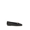 PINKO Black Calf Leather Bos Taurus Ballet Flats