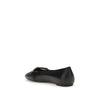 PINKO Black Calf Leather Bos Taurus Ballet Flats