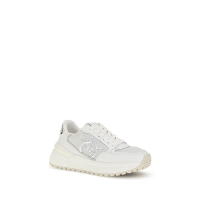 PINKO Bos Taurus Chunky Sneakers aus weißem Kalbsleder