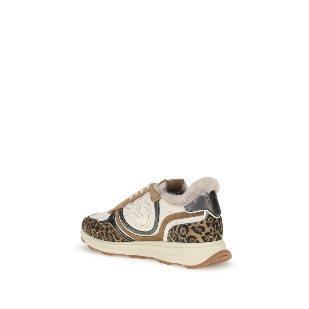 PINKO Chunky Sneakers aus mehrfarbigem Leder