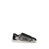 PINKO Silver Nylon Chunky Sneakers