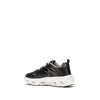PINKO Black Calf Leather Bos Taurus Chunky Sneakers