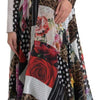 Dolce & Gabbana Multicolor Patchwork Floral Leopard Dress
