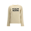 Valentino Cream Fleece Wool Sweatshirt