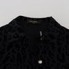Dolce & Gabbana Cotton Black Leopard Long Sleeve Denim Jacket