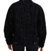 Dolce & Gabbana Cotton Black Leopard Long Sleeve Denim Jacket
